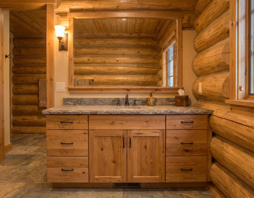 Rustic Maple Bathroom Single Sink Vanity