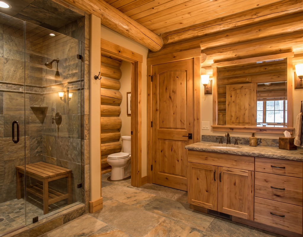 Rustic Maple Bathroom Single Sink Vanity