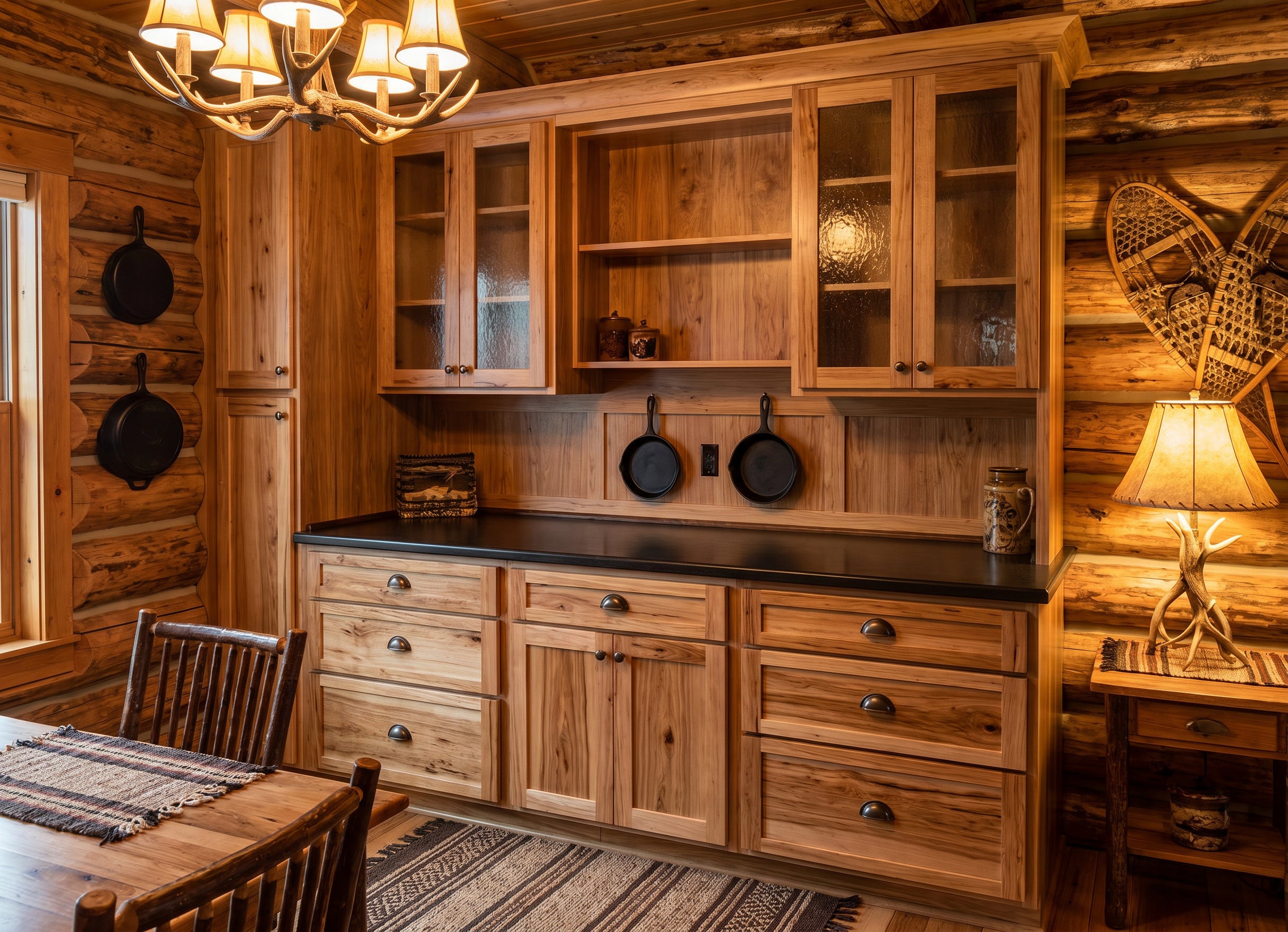 Rustic Hickory Butler's Pantry
