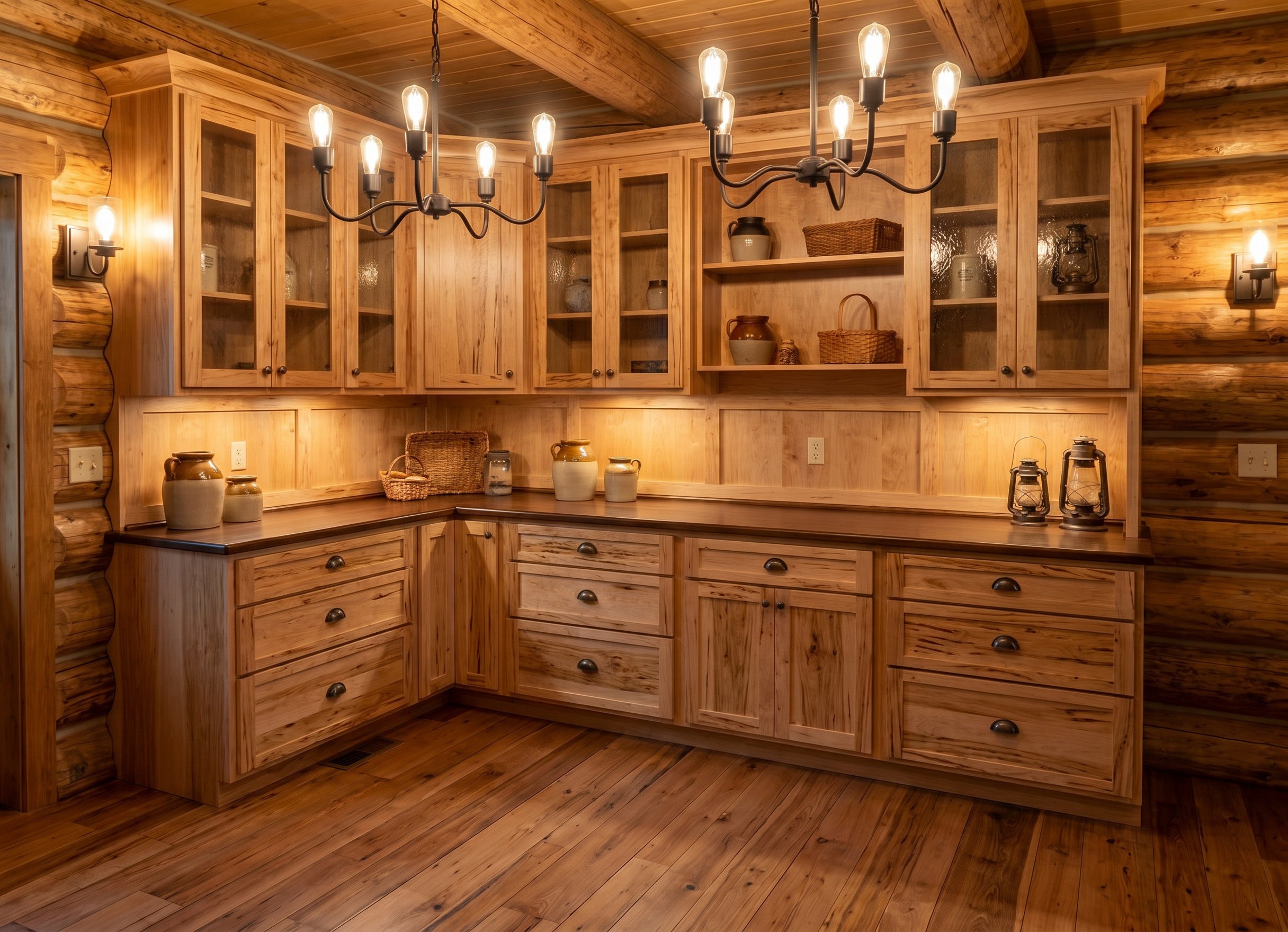 Rustic Maple Butler's Pantry Extended Version