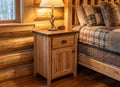 Rustic Wormy Maple Shaker Single Drawer and Door Nightstand